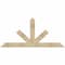 Ekena Millwork Saratoga Rough Sawn Timber Gable Bracket, Douglas Fir, 84"W x 38"H x 4"D x 6"F, 11/12 Pitch GBW084X38X0406SAR00RDF - alternate 1